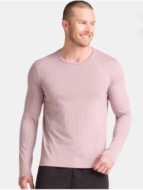 Athletic Works Men’s Long Sleeve Moisture Wicking Tri-Blend Tee L Lavender New